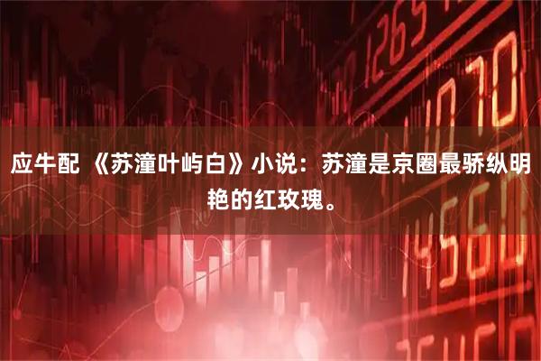 应牛配 《苏潼叶屿白》小说：苏潼是京圈最骄纵明艳的红玫瑰。